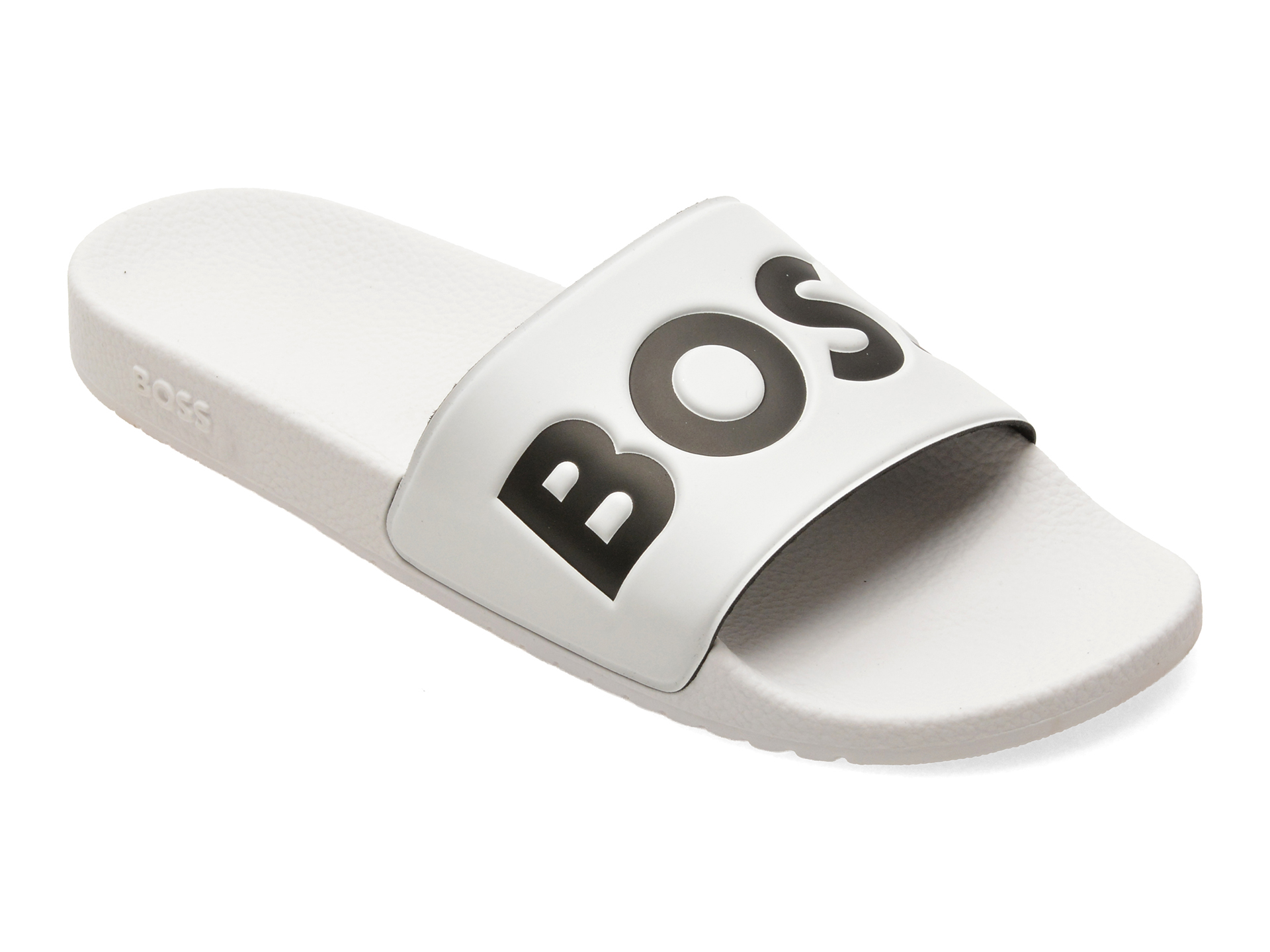 Papuci BOSS albi, 6835, din pvc