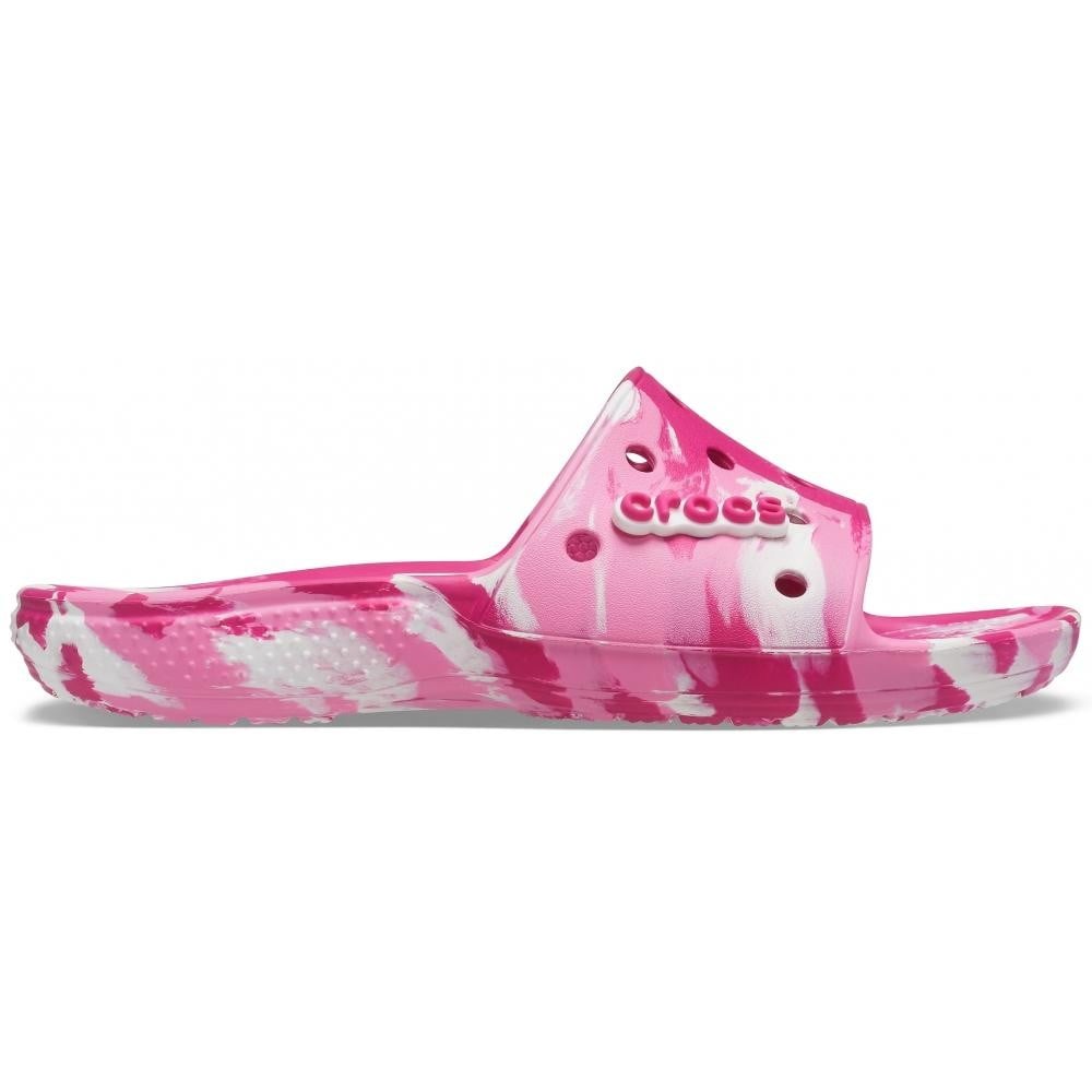 Papuci Classic Crocs Marbled Slide Roz - Candy Pink/Pink Lemonade - poza 1