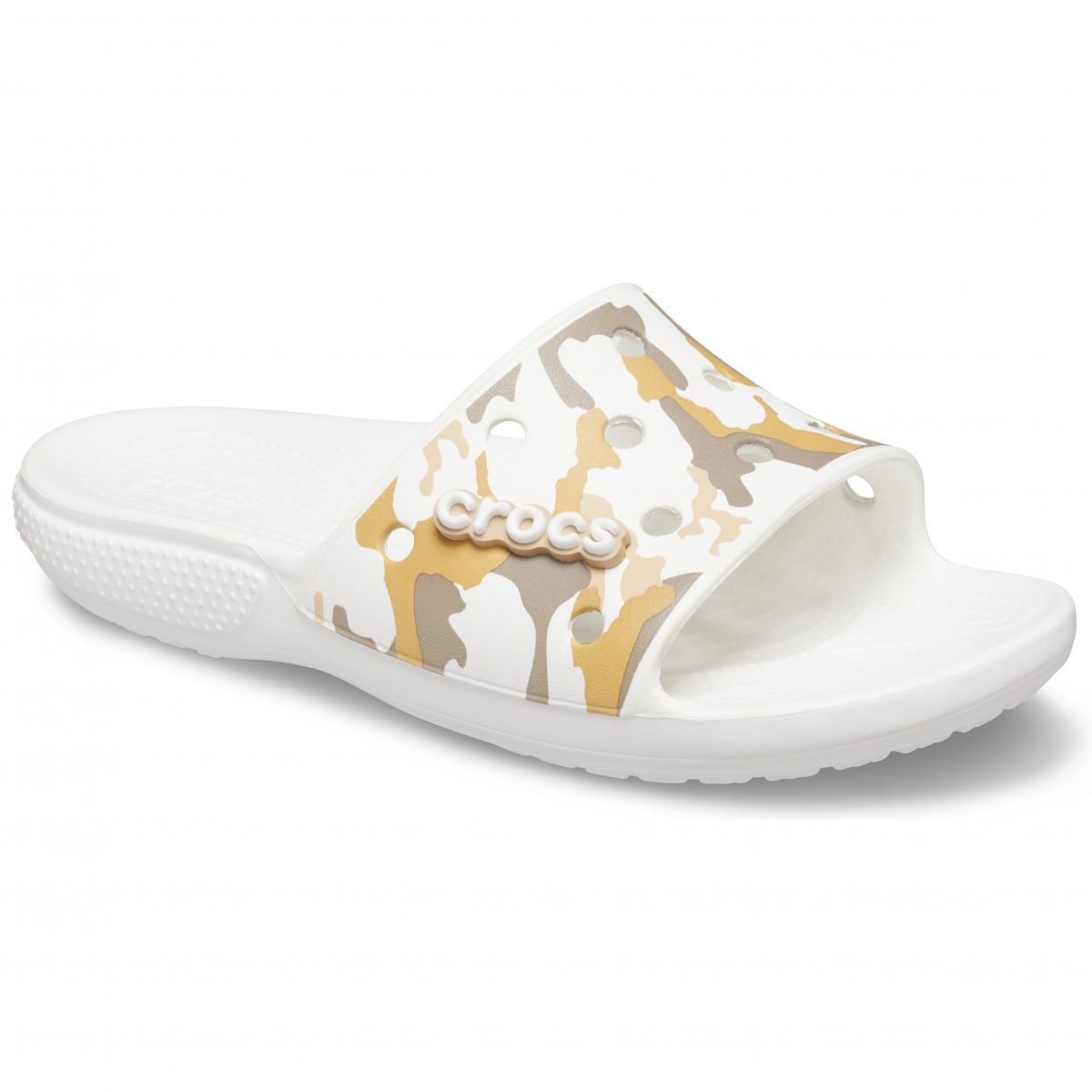 Papuci Classic Crocs Printed Camo Slide Alb - White/Multi - poza 4
