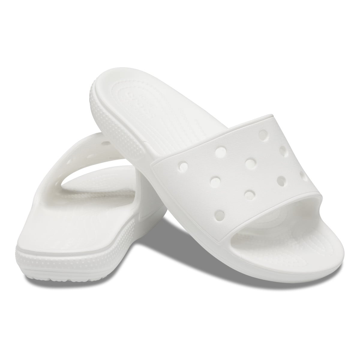 Papuci Classic Crocs Slide Iconic Crocs Comfort Alb - White - poza 4