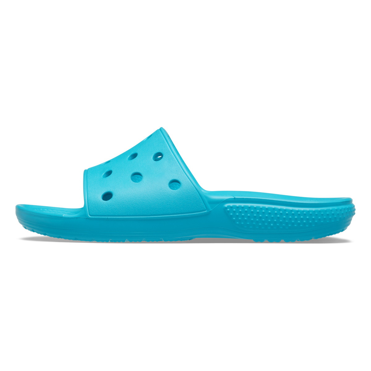 Papuci Classic Crocs Slide Iconic Crocs Comfort Albastru deschis - Digital Aqua - poza 3