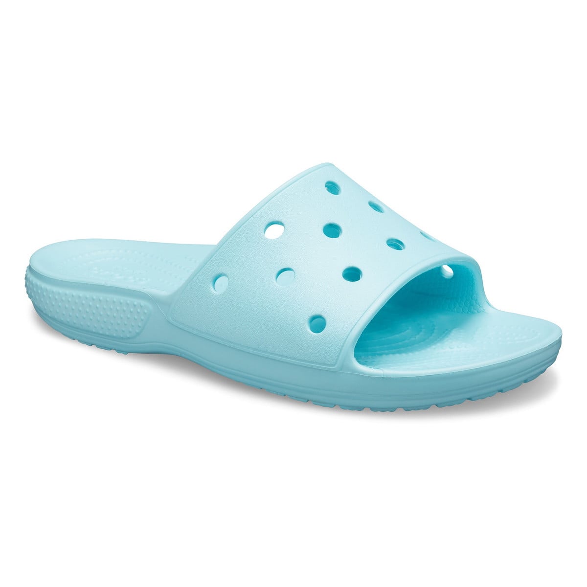 Papuci Classic Crocs Slide Iconic Crocs Comfort Albastru deschis - Ice Blue - poza 2