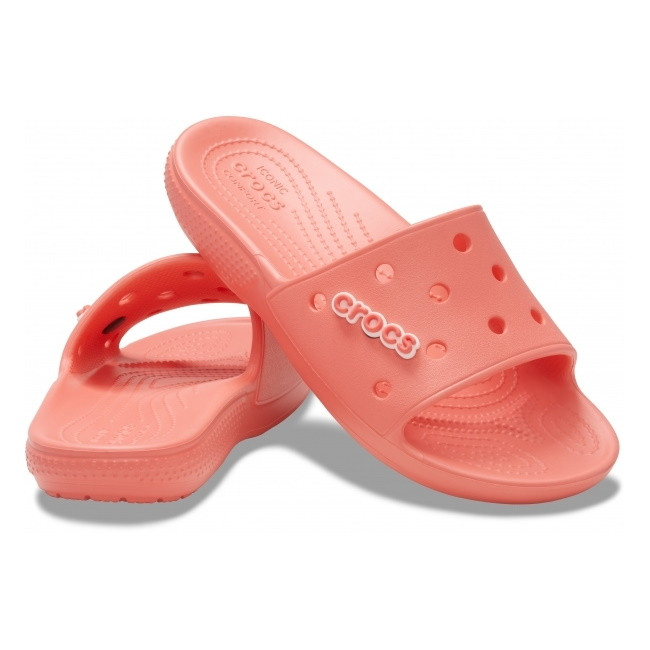 Papuci Classic Crocs Slide Iconic Crocs Comfort Roz - Fresco - poza 4