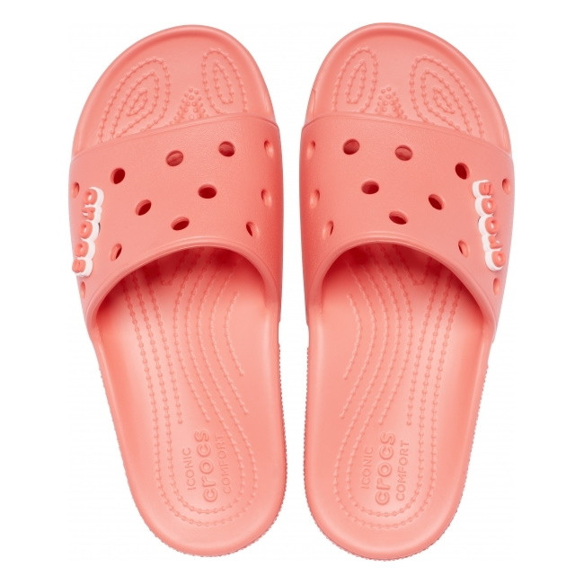 Papuci Classic Crocs Slide Iconic Crocs Comfort Roz - Fresco - poza 5