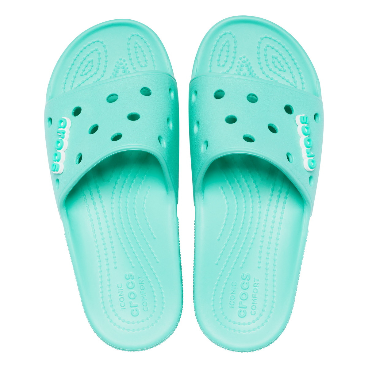 Papuci Classic Crocs Slide Iconic Crocs Comfort Verde - Pistachio - poza 5