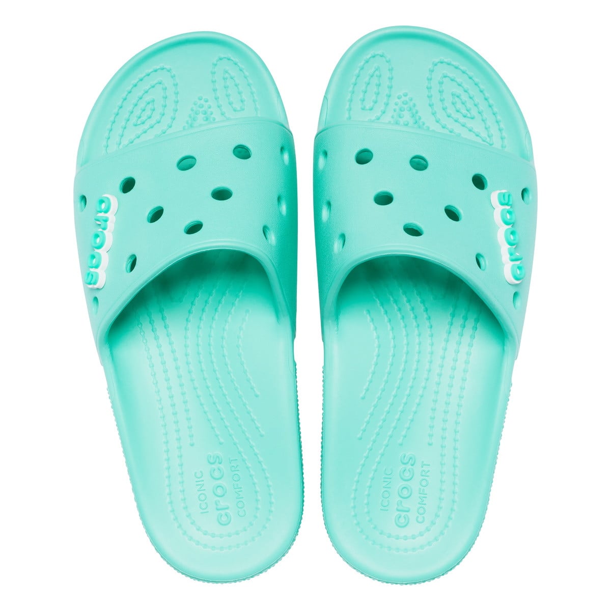 Papuci Classic Crocs Slide Iconic Crocs Comfort Verde - Pistachio - poza 5