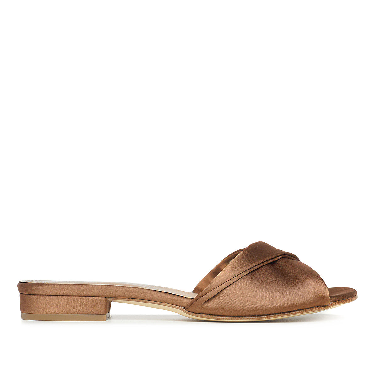 Papuci Cleo Satin, Mocha Mousse - 38 / 8cm