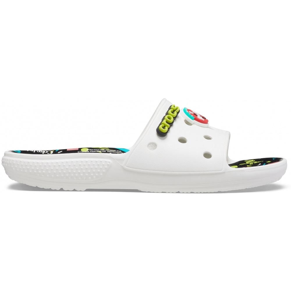 Papuci CocaCola X Classic Crocs 90s Slide Alb - White/Multi - poza 1