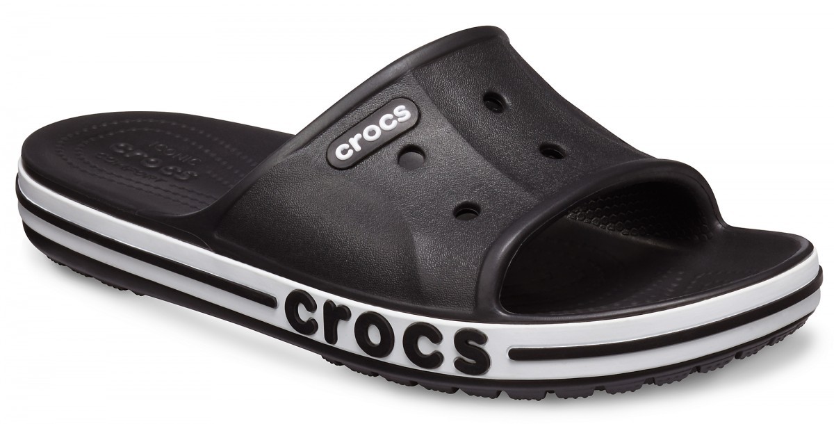 Papuci Crocs Bayaband Slide Negru - Black/White - poza 2