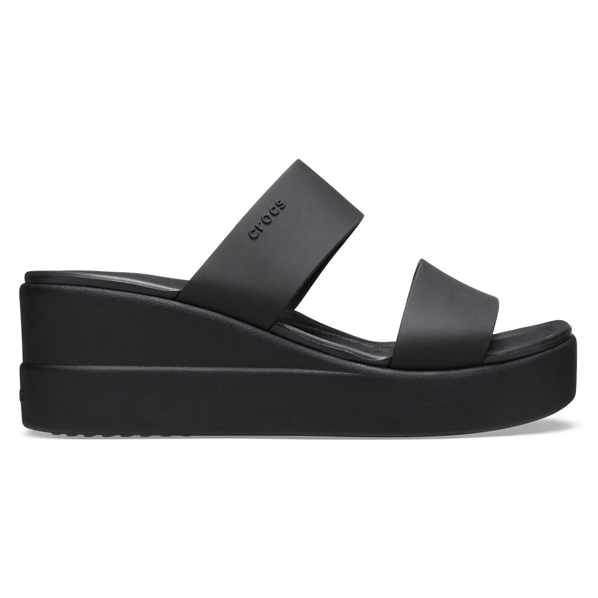 Papuci Crocs Brooklyn Mid Wedge Negru - Black/Black - poza 1