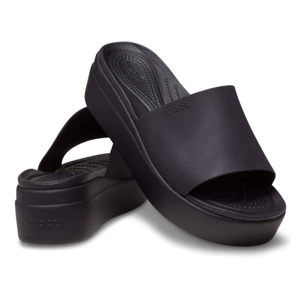 Papuci Crocs Brooklyn Slide Negru - Black - poza 4