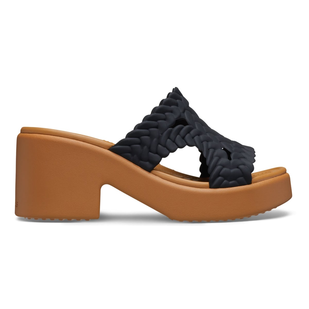 Papuci Crocs Brooklyn Woven Slide Heel Negru - Black - poza 1