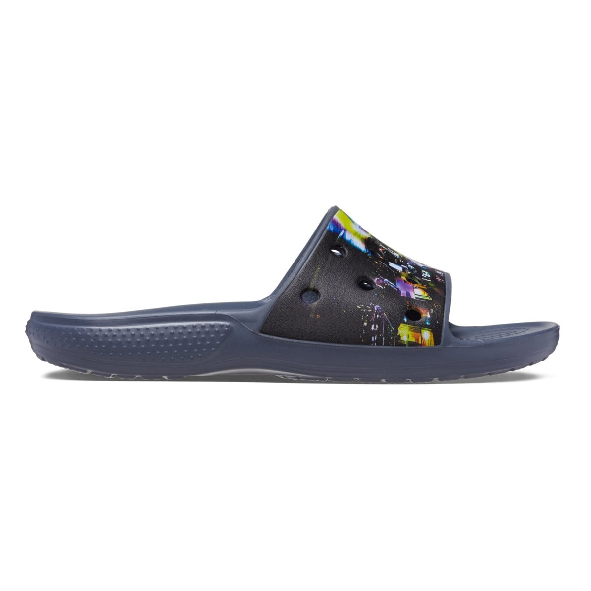 Papuci Crocs Classic Crocs Meta Scape Slide Negru - Black/Multi - poza 1