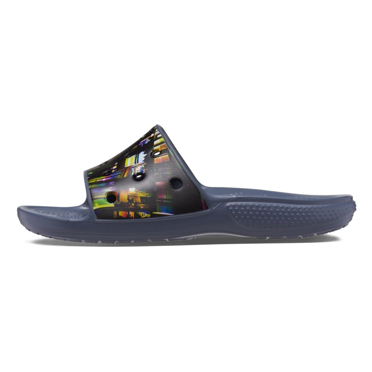 Papuci Crocs Classic Crocs Meta Scape Slide Negru - Black/Multi - poza 3