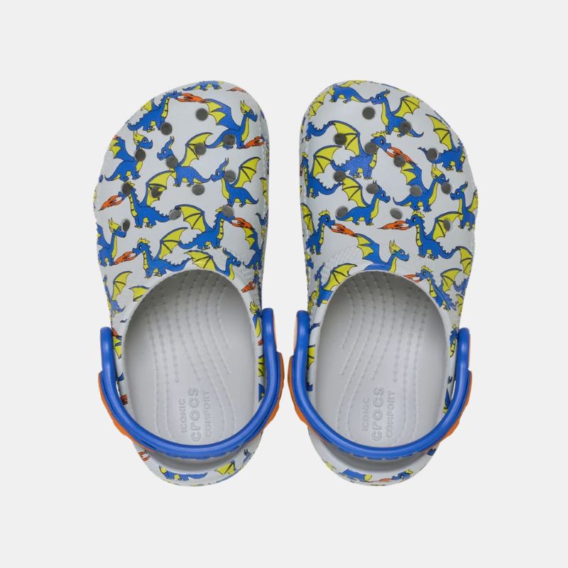 Papuci Crocs Classic Dragon Graphic Clog T - poza 3