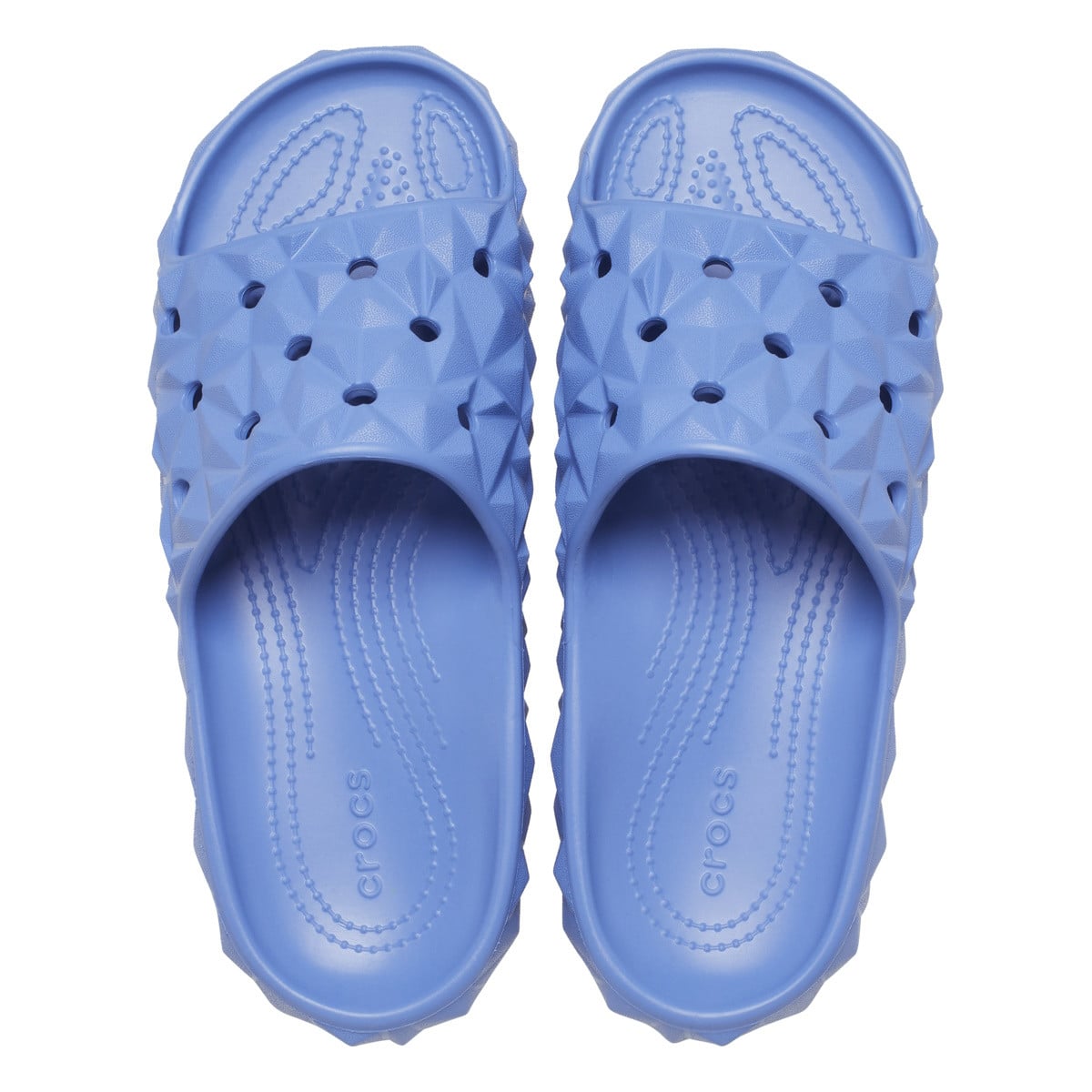 Papuci Crocs Classic Geometric Slide v2 Albastru - Elemental Blue - poza 5