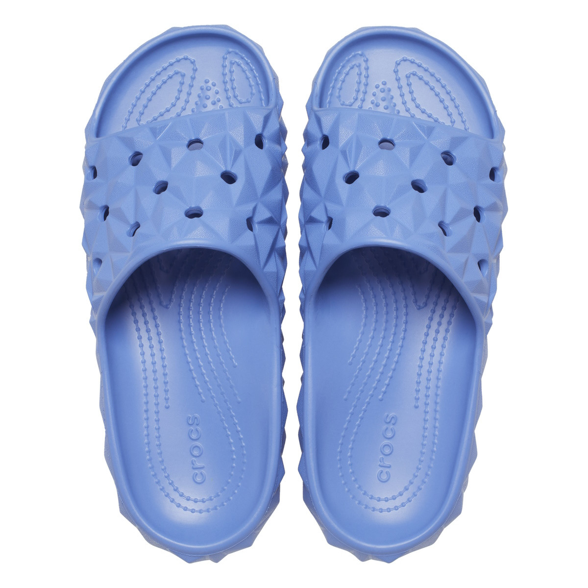 Papuci Crocs Classic Geometric Slide v2 Albastru - Elemental Blue - poza 5