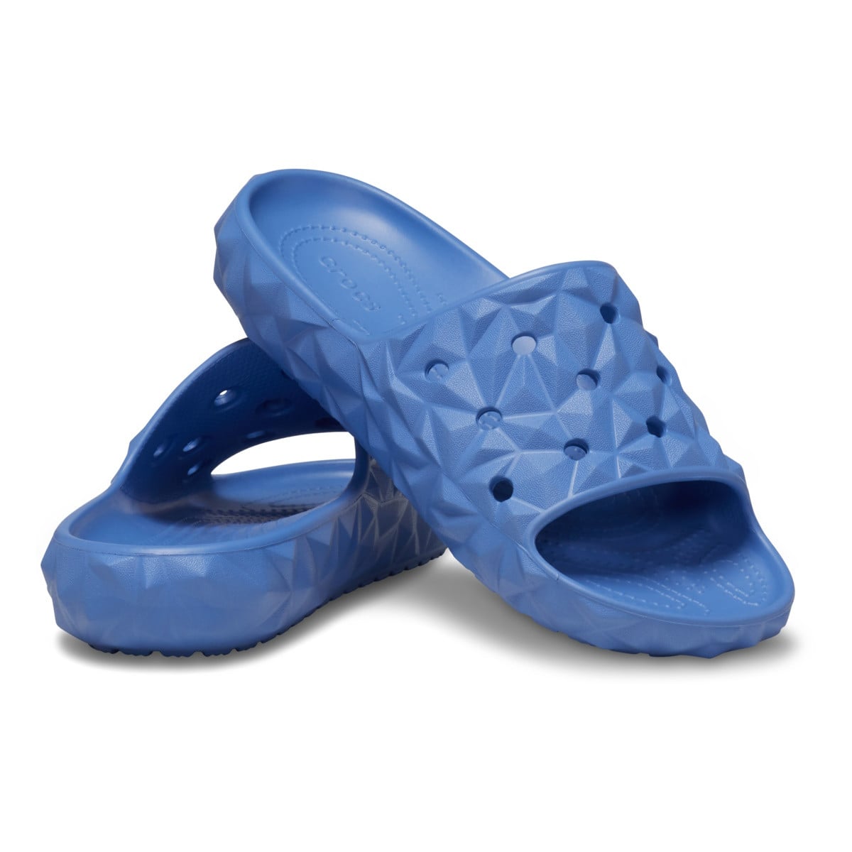 Papuci Crocs Classic Geometric Slide v2 Albastru - Elemental Blue - poza 4
