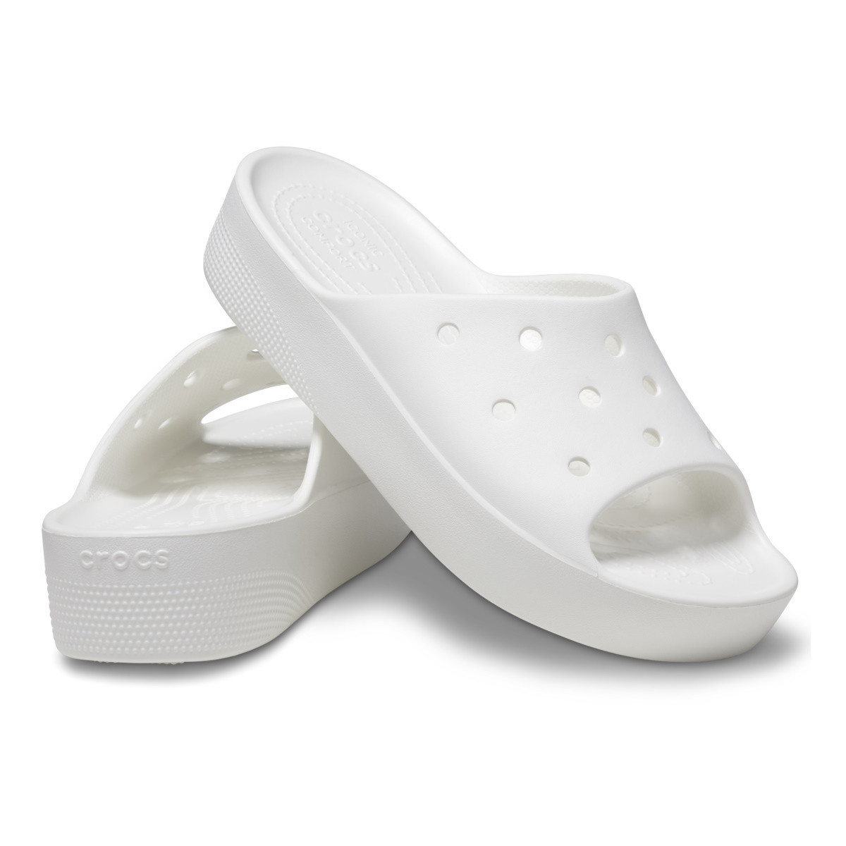 Papuci Crocs Classic Platform Slide Alb - White - poza 4