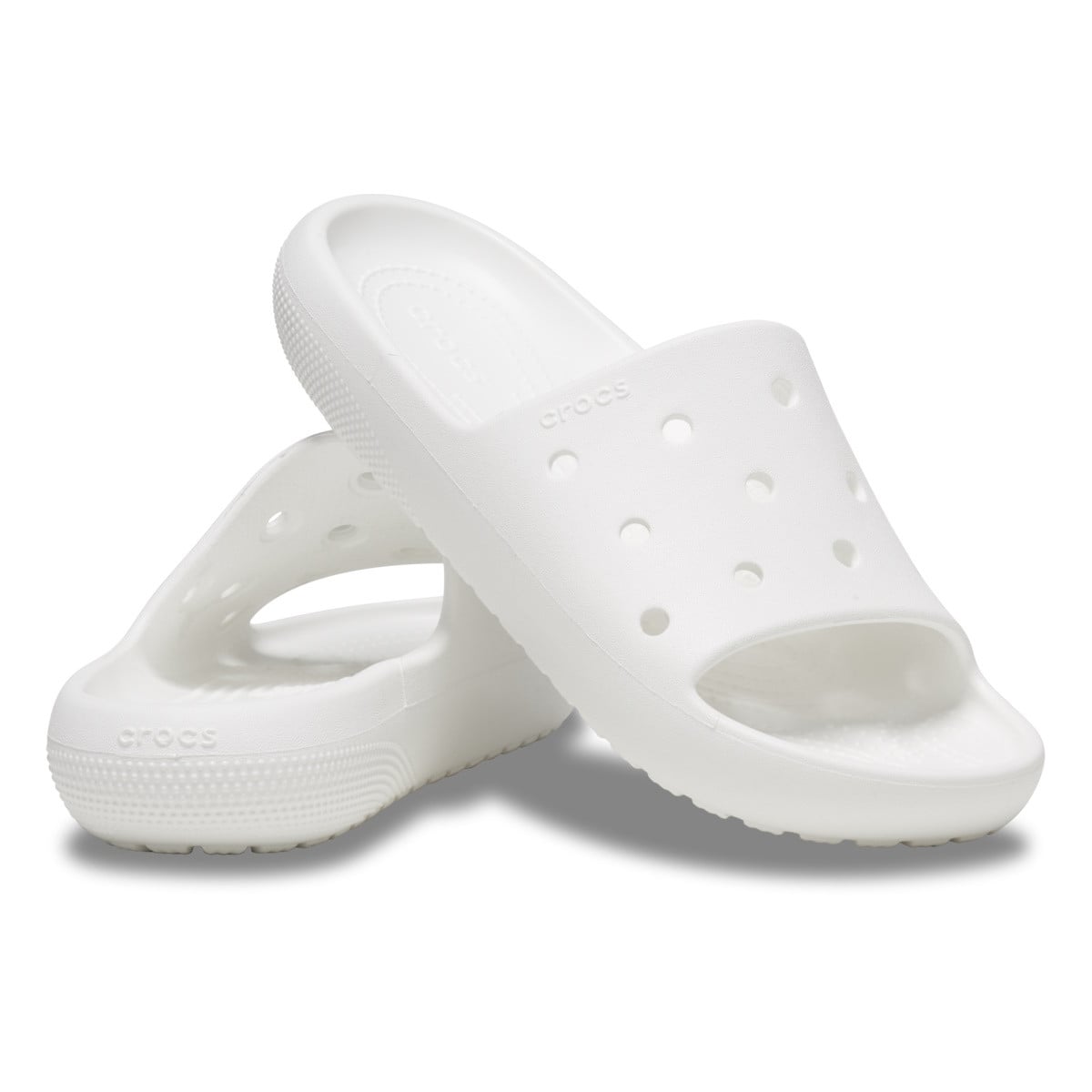 Papuci Crocs Classic Slide V2 Alb - White - poza 4