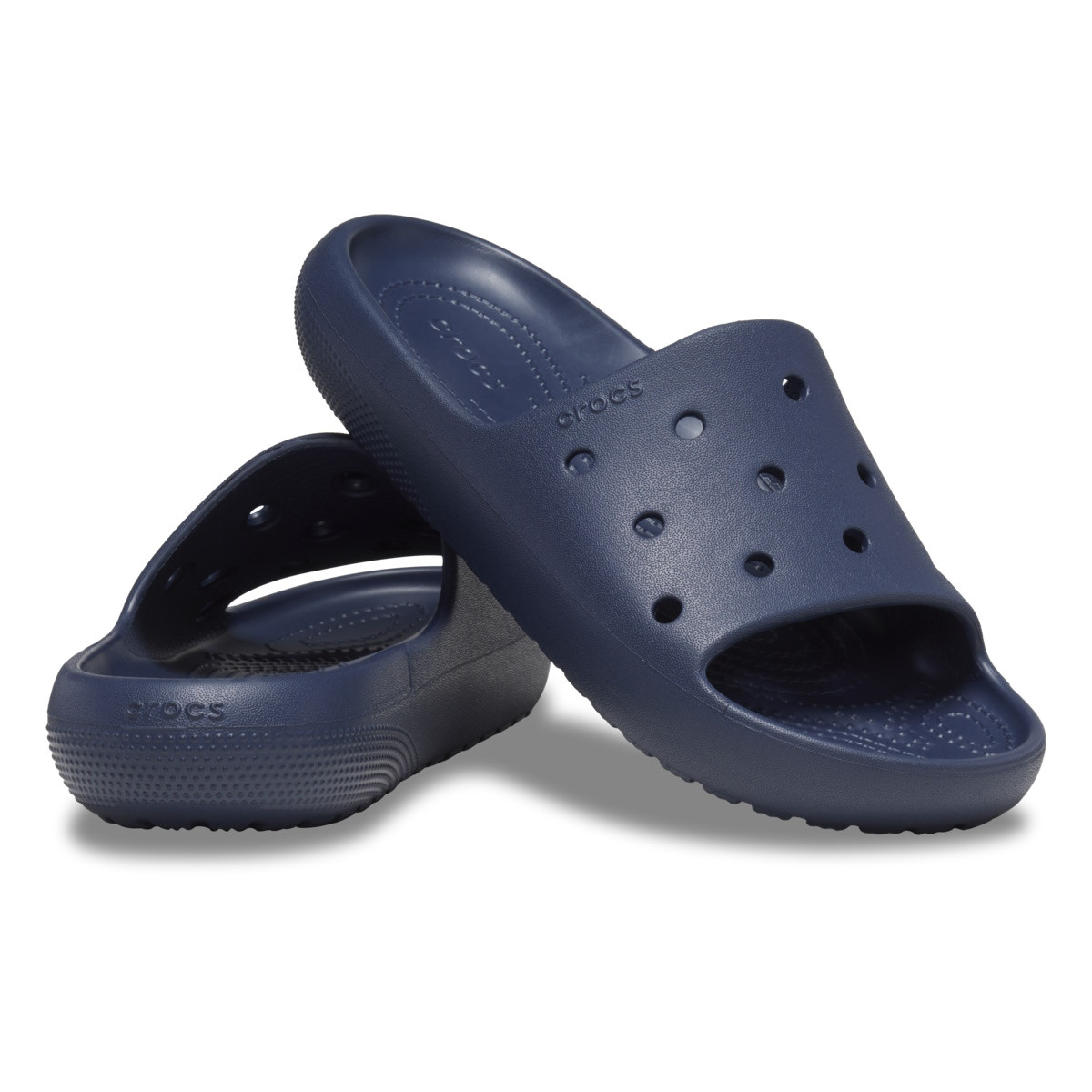 Papuci Crocs Classic Slide V2 Albastru - Navy - poza 4