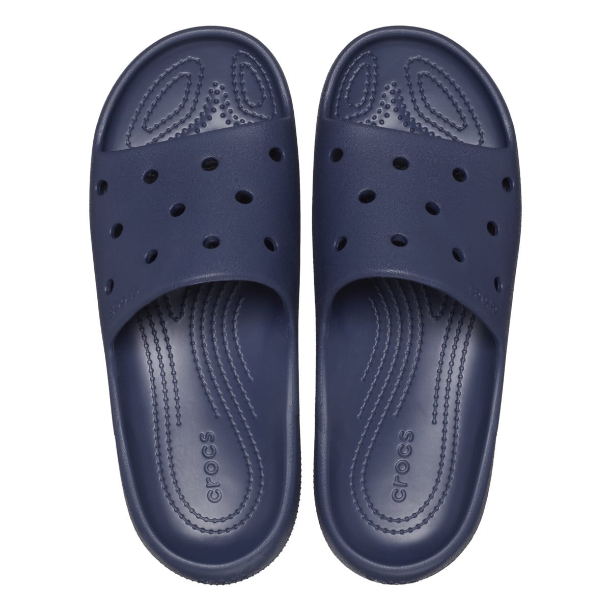 Papuci Crocs Classic Slide V2 Albastru - Navy - poza 5