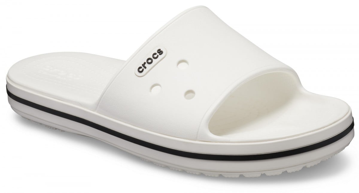 Papuci Crocs Crocband III Slide Alb - White/Black - poza 2