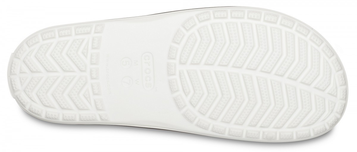 Papuci Crocs Crocband III Slide Alb - White/Black - poza 4