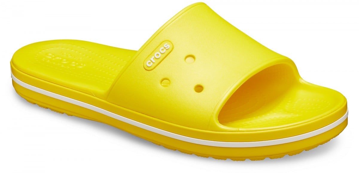 Papuci Crocs Crocband III Slide Galben - Lemon/White - poza 2