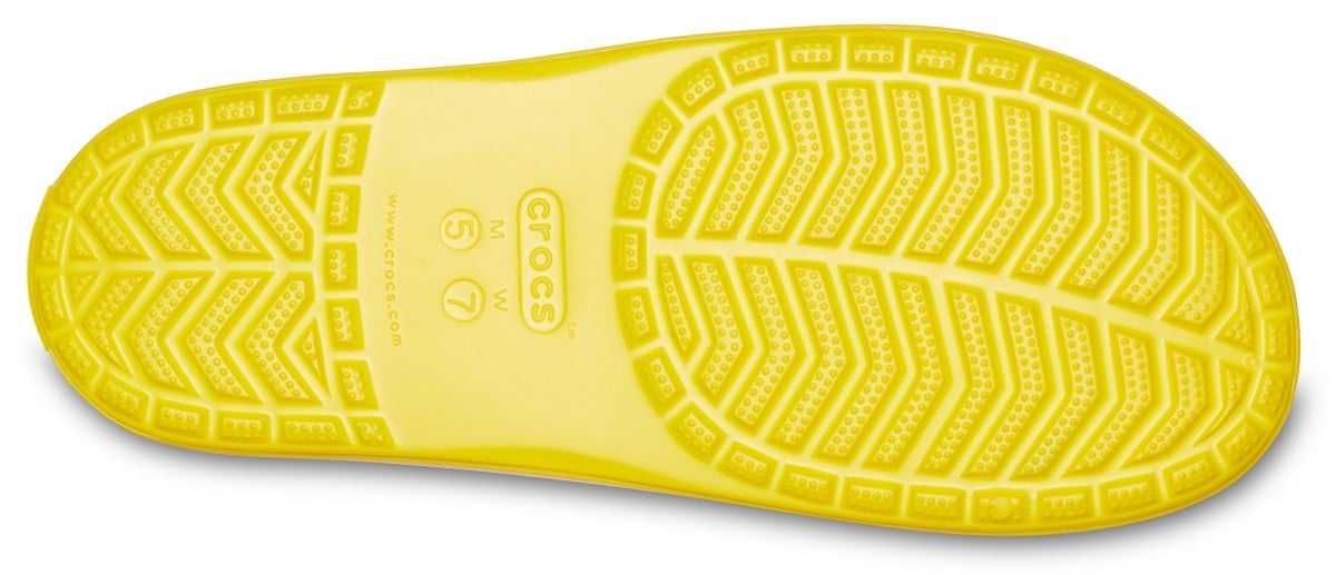 Papuci Crocs Crocband III Slide Galben - Lemon/White - poza 4