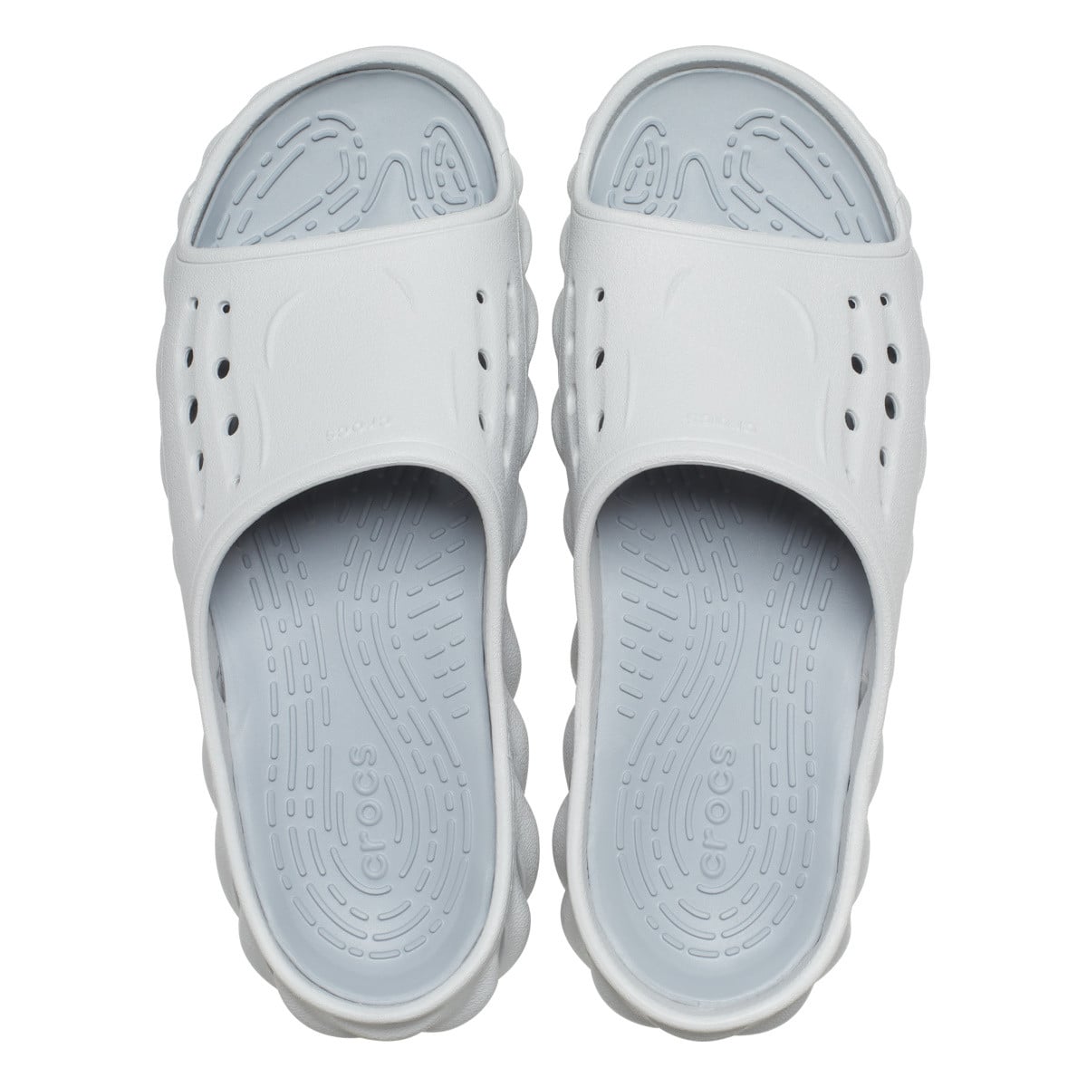 Papuci Crocs Echo Slide Gri - Atmosphere - poza 5