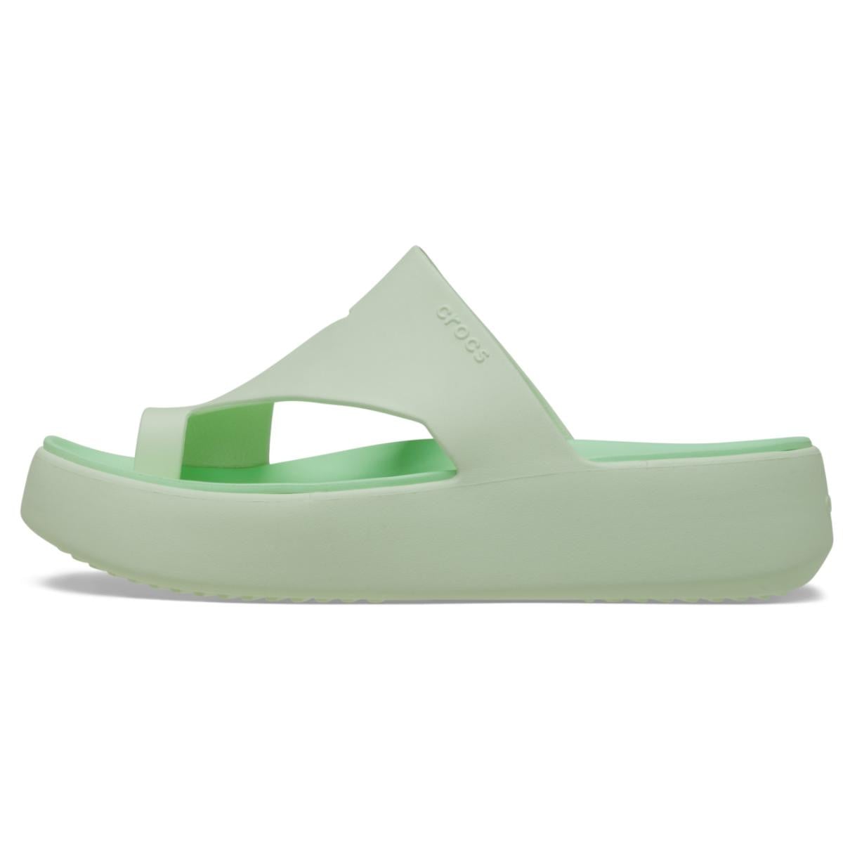 Papuci Crocs Getaway Platform Toe Loop Verde - Jade Tint - poza 2