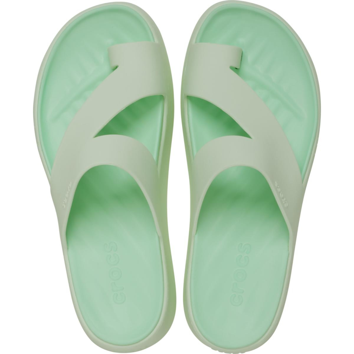 Papuci Crocs Getaway Platform Toe Loop Verde - Jade Tint - poza 5