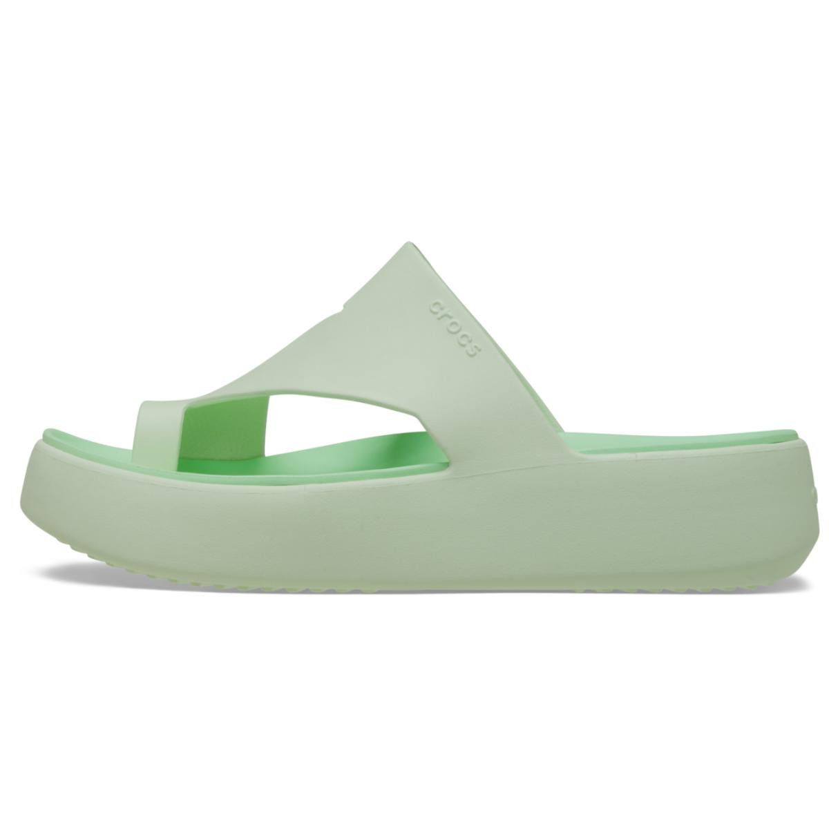 Papuci Crocs Getaway Platform Toe Loop Verde - Jade Tint - poza 2