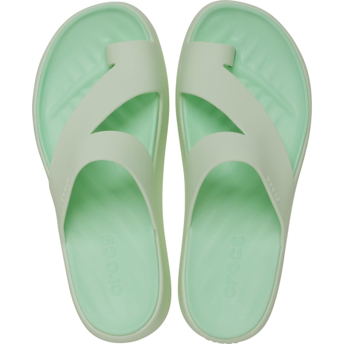 Papuci Crocs Getaway Platform Toe Loop Verde - Jade Tint - poza 5