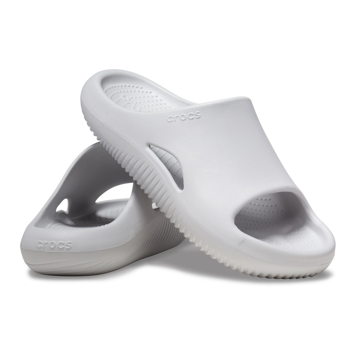 Papuci Crocs Mellow Slide Gri - Atmosphere - poza 4