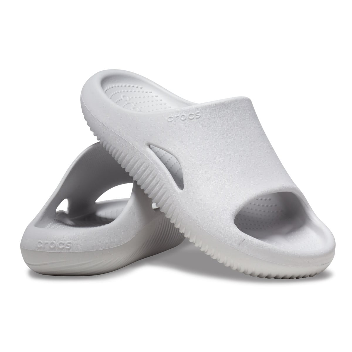 Papuci Crocs Mellow Slide Gri - Atmosphere - poza 4