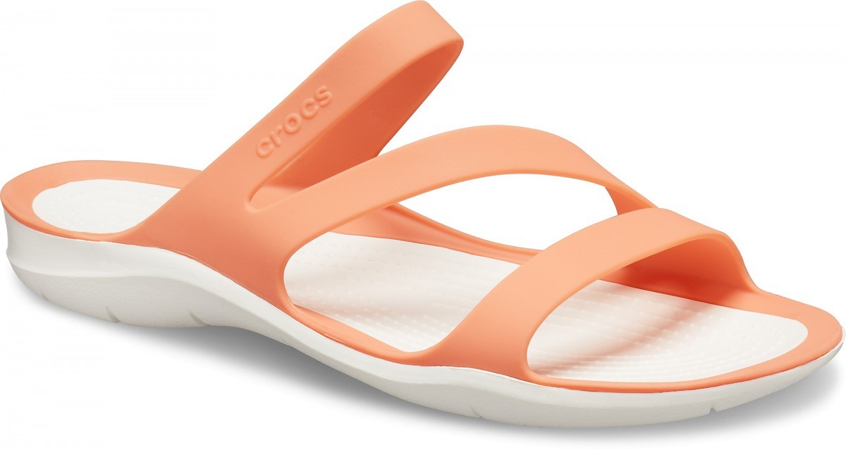 Papuci Crocs Swiftwater Sandal W Portocaliu - Grapefruit/White - poza 2