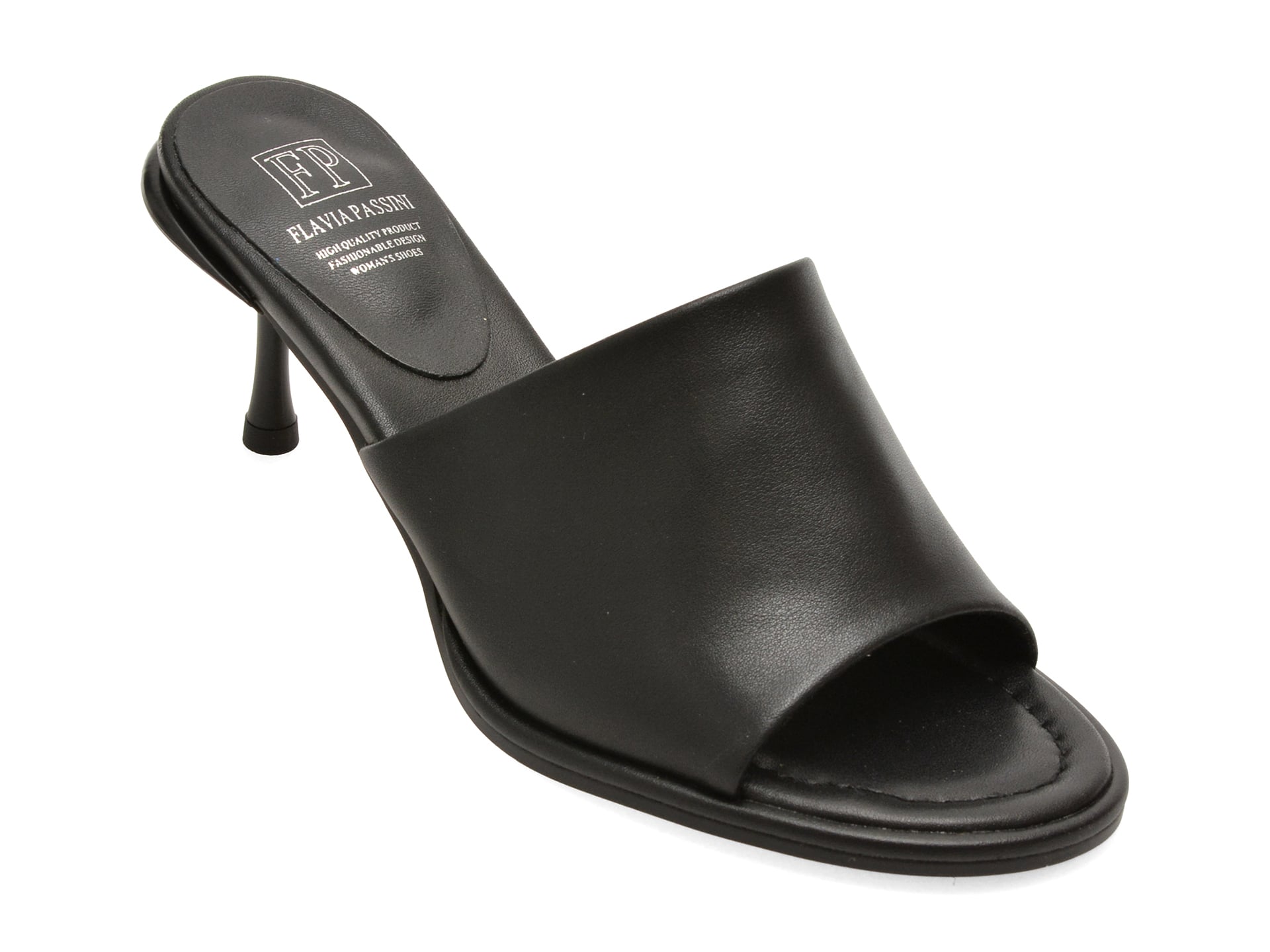 Papuci eleganti FLAVIA PASSINI negri, H5778, din piele naturala