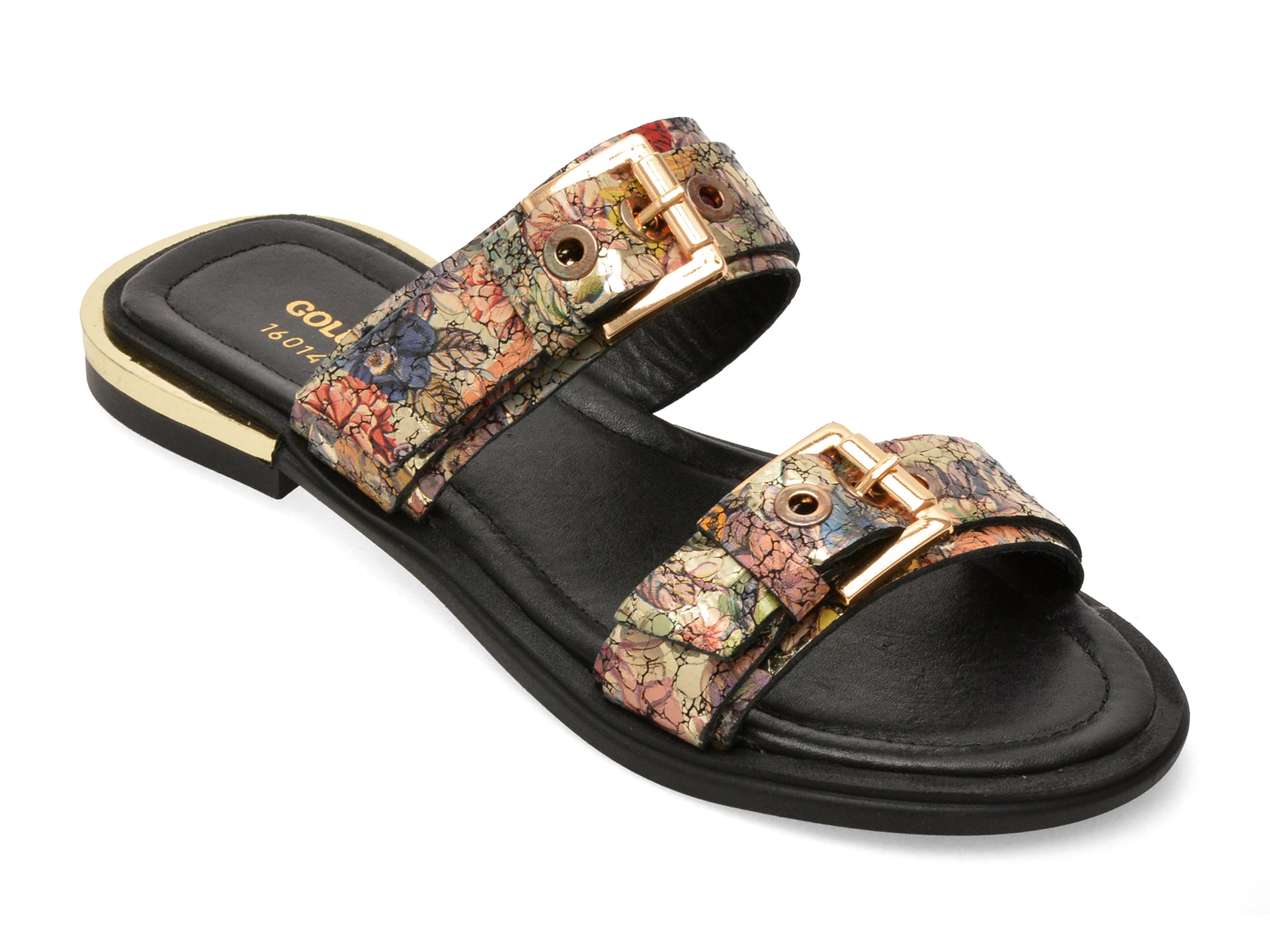 Papuci GOLD DEER multicolor, 458014, din piele naturala