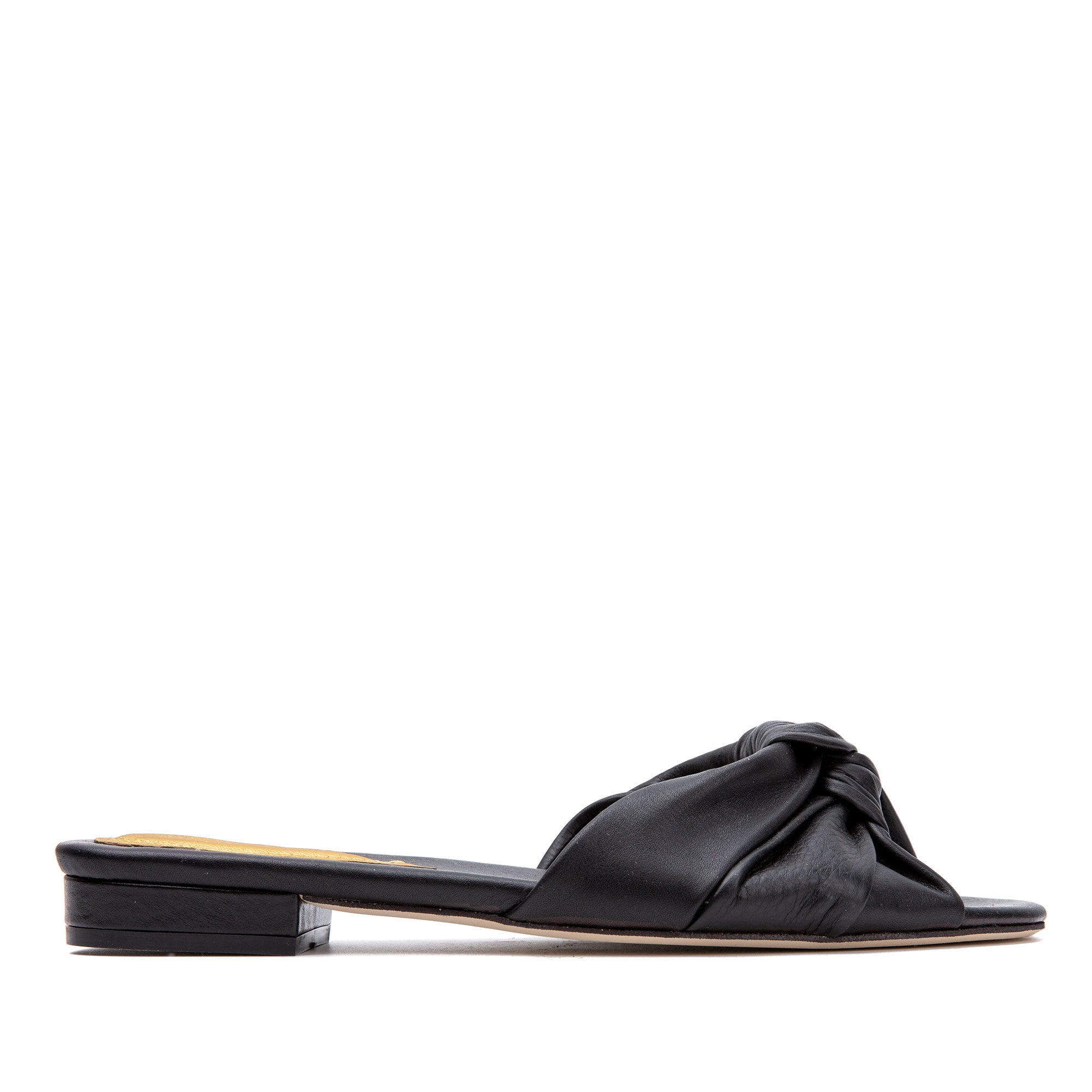 Papuci Sofia Piele Naturala, Negri - 42 / 8 cm - Subtire