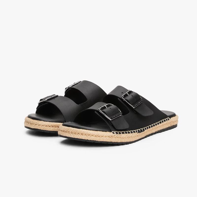 Papuci Tommy Hilfiger FLEX JUTTE HILFIGER LTHSANDAL - poza 2
