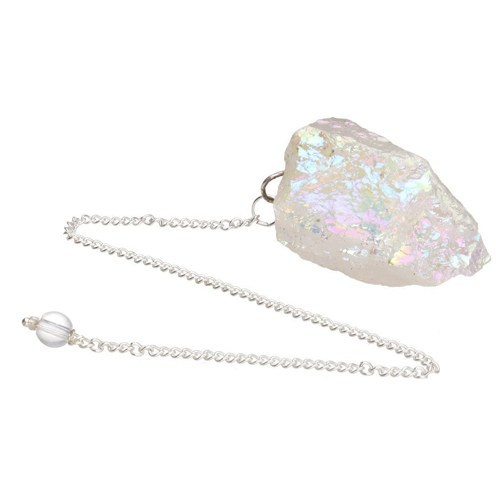Pendul radiestezie cuart incolor | White Aqua Aura