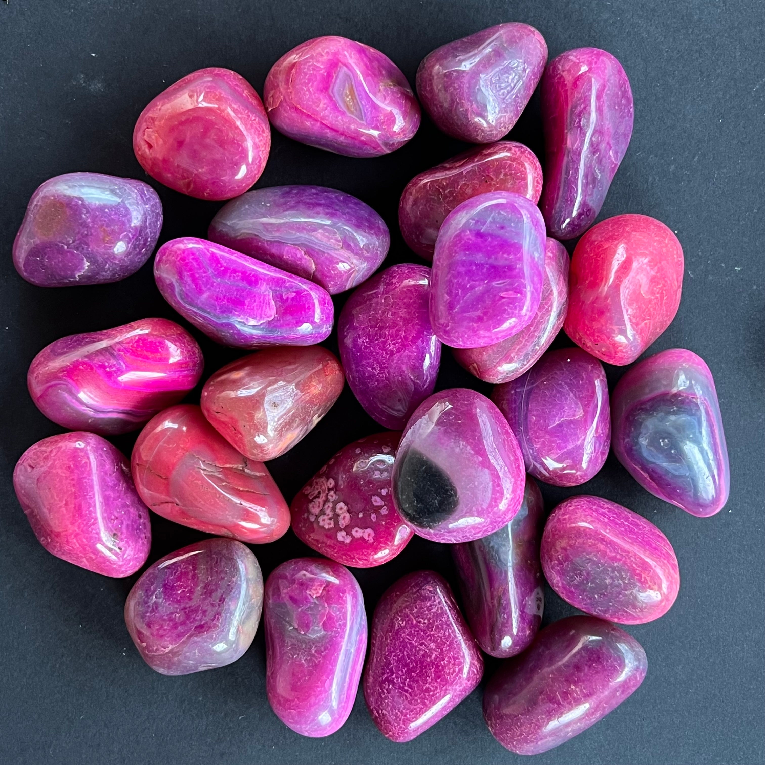 Piatra rulata, palmstone agat roz