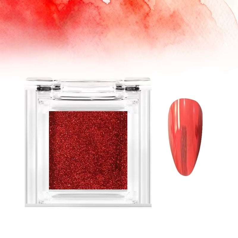 Pigment unghii mirror Marquise, PIGM03, Rosu - poza 1