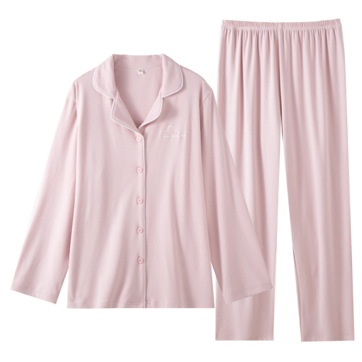 Pijama dama "Happy Day" din doua piese, PJ002, Roz Pudrat - poza 4