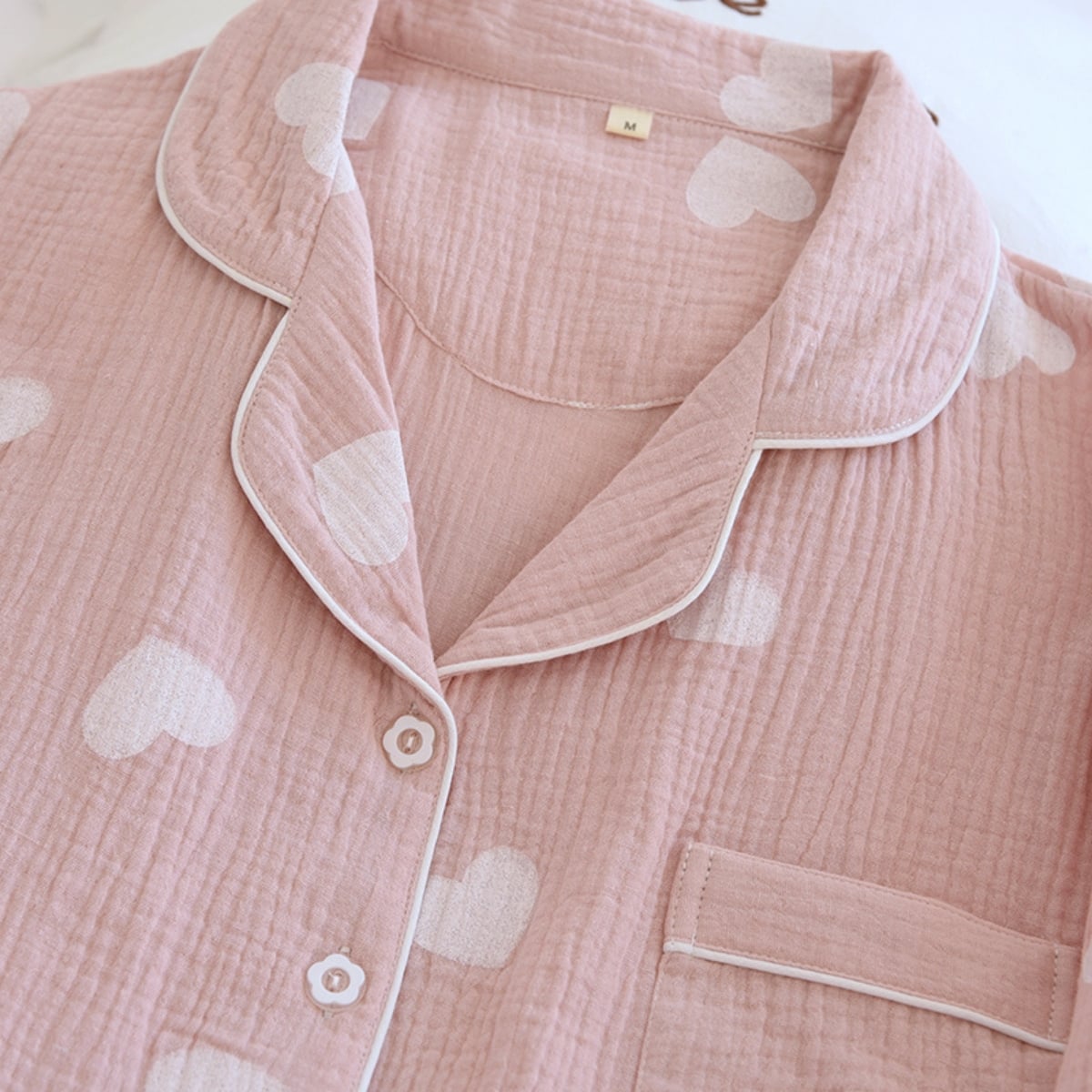 Pijama dama "Sweet Night" din doua piese, PJ005, Alb - poza 5