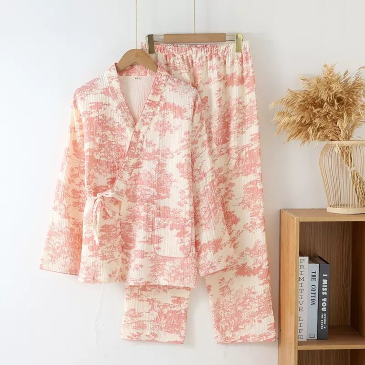 Pijama dama "Velvet Calm" din doua piese, PJ034, Roz - poza 2