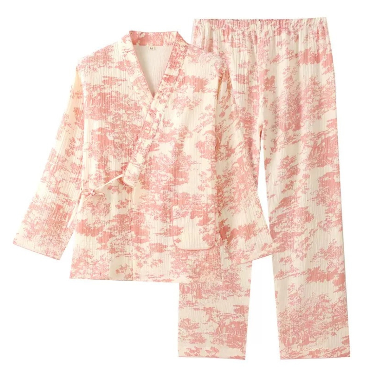 Pijama dama "Velvet Calm" din doua piese, PJ034, Roz - poza 4