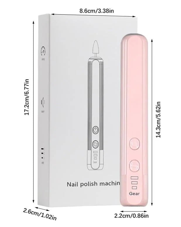 Pila Electrica Profesionala pentru Unghii 6 in 1 – Reincarcabila USB, Roz, FZ003 - poza 3